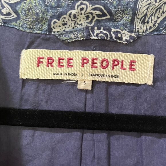 FREE PEOPLE Anissa Bed Jacket Blue Women’s Size Small - Picture 10 of 11